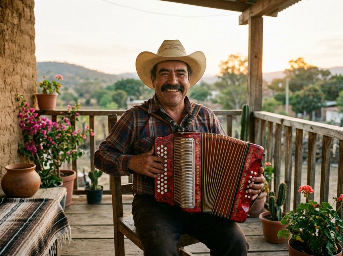Joven con acordeón