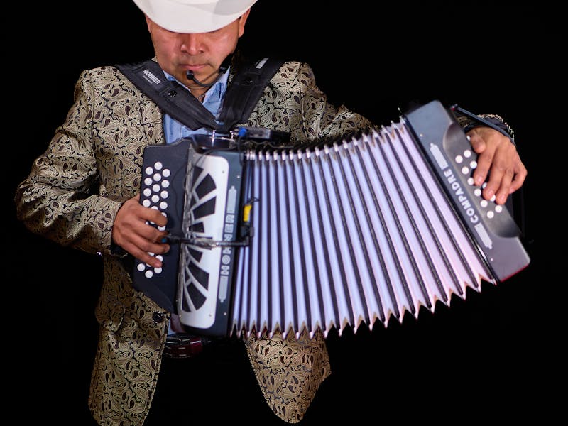 Acordeonista tocando